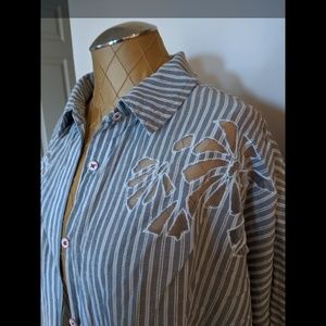 Anthropologie oversized button down shirt